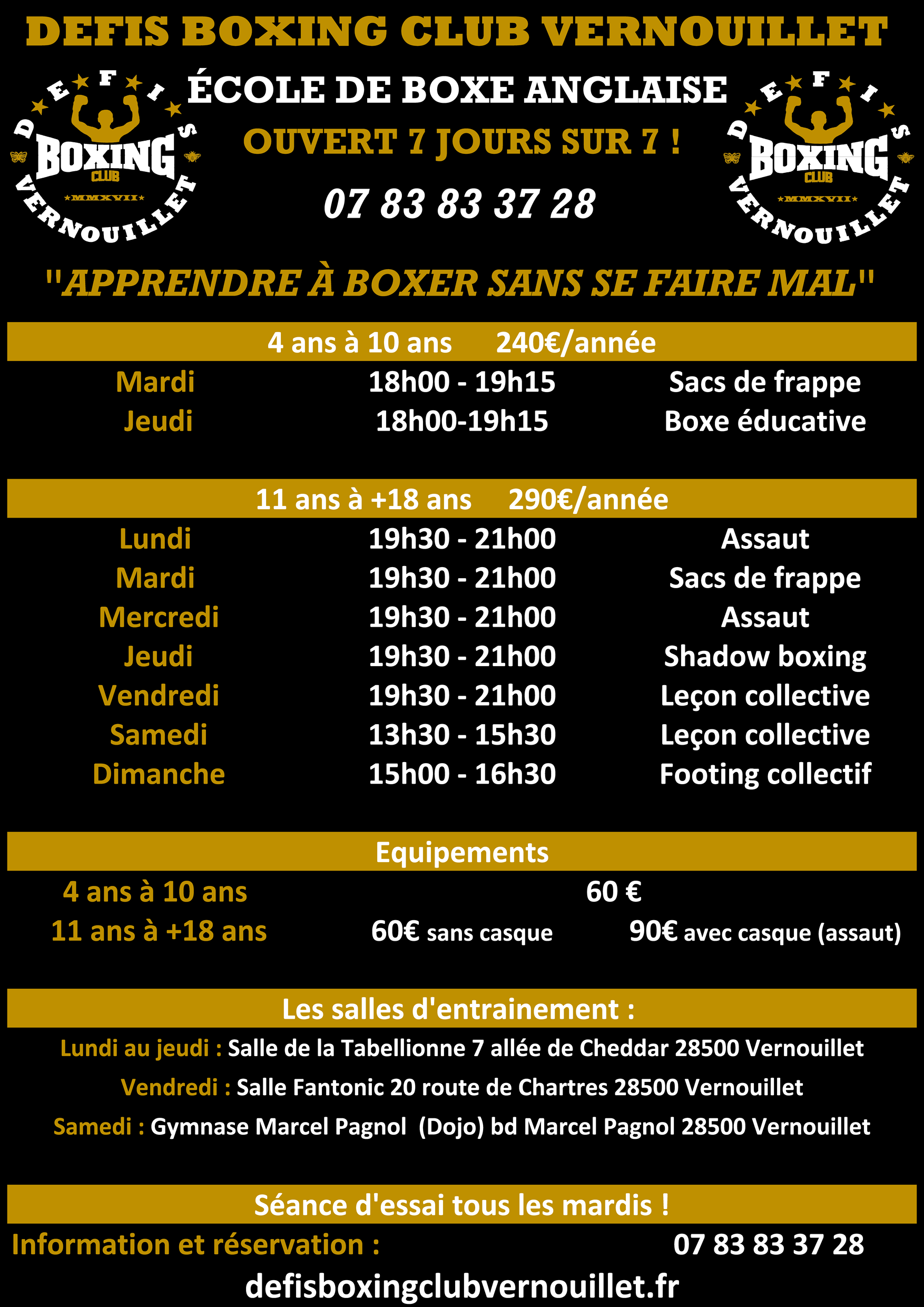 "À la recherche d'un club de boxe anglaise à Dreux ou Vernouillet ? Rejoignez la première école de boxe anglaise de la région et améliorez vos compétences dès aujourd'hui !